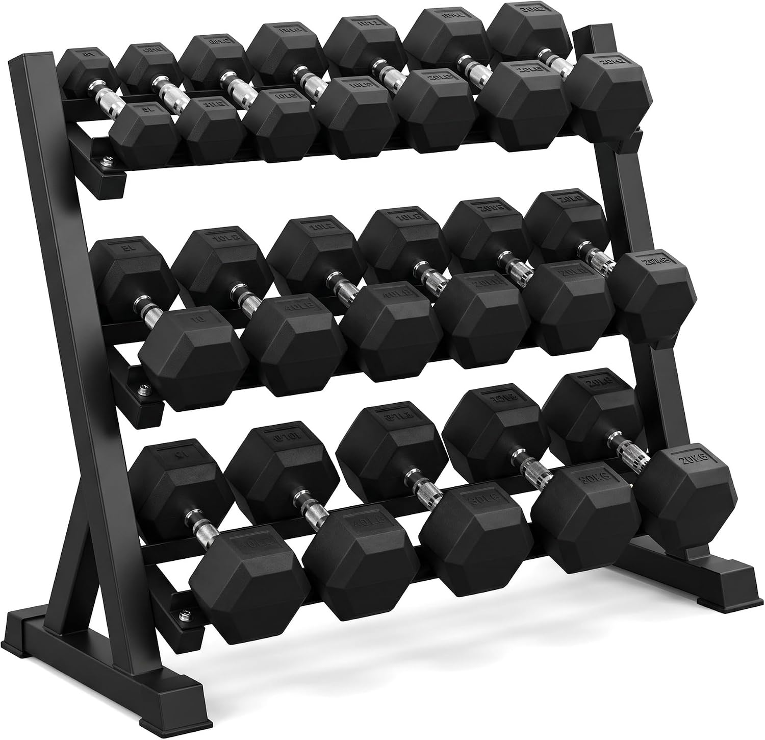 Hex Dumbbell Set - 350‑lb Total Hex Dumbbell Set with