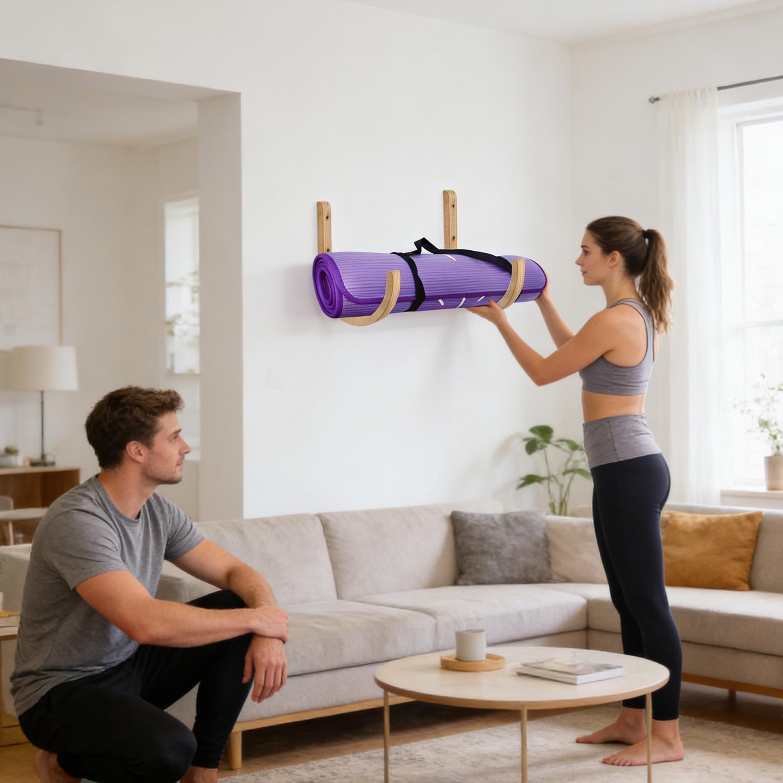 Yoga Mat Organizer 2 Pieces Wo - đánh giá và giá Home Gym Folding Rack