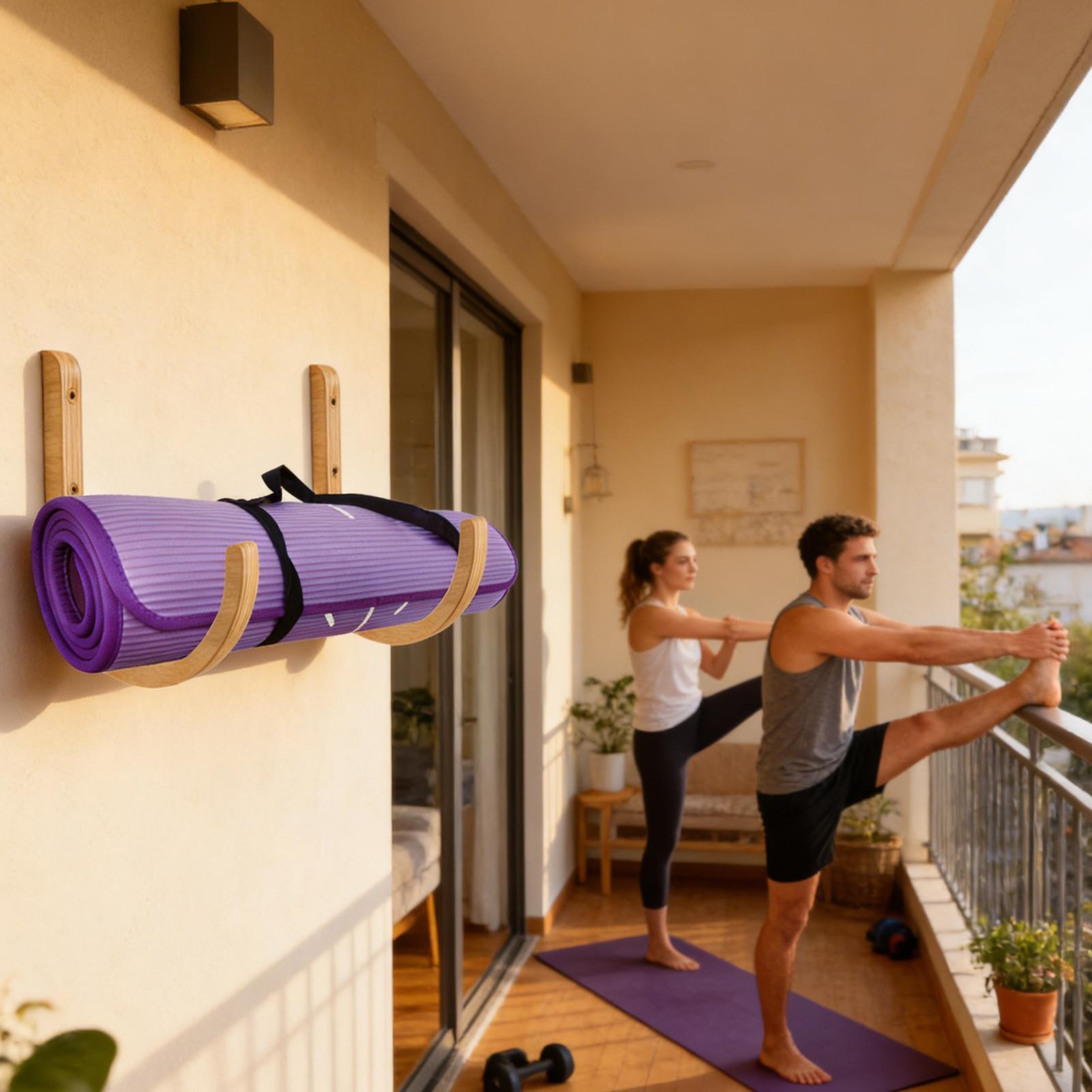 Yoga Mat Organizer 2 Pieces Wo - đánh giá và giá Home Gym Folding Rack