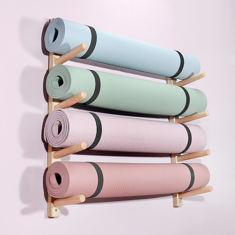 Wooden Yoga Mat Holder Wall Mo - đánh giá và giá Home Gym Folding Rack