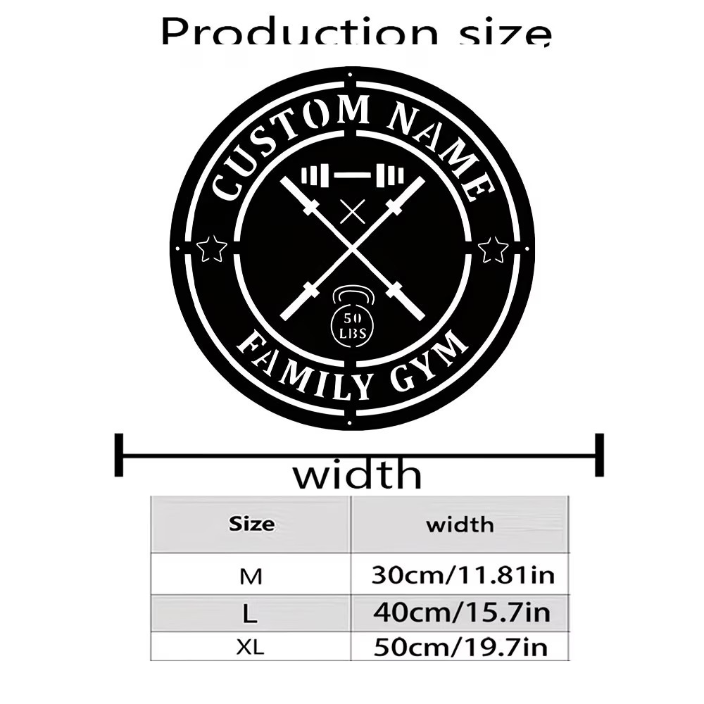 Custom Gym Metal Sign with Bar - đánh giá và giá Home Gym Names