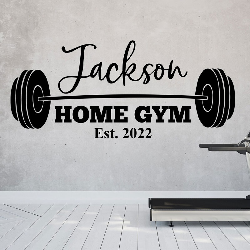 Custom Family Name Gym Wall De - đánh giá và giá Home Gym Names