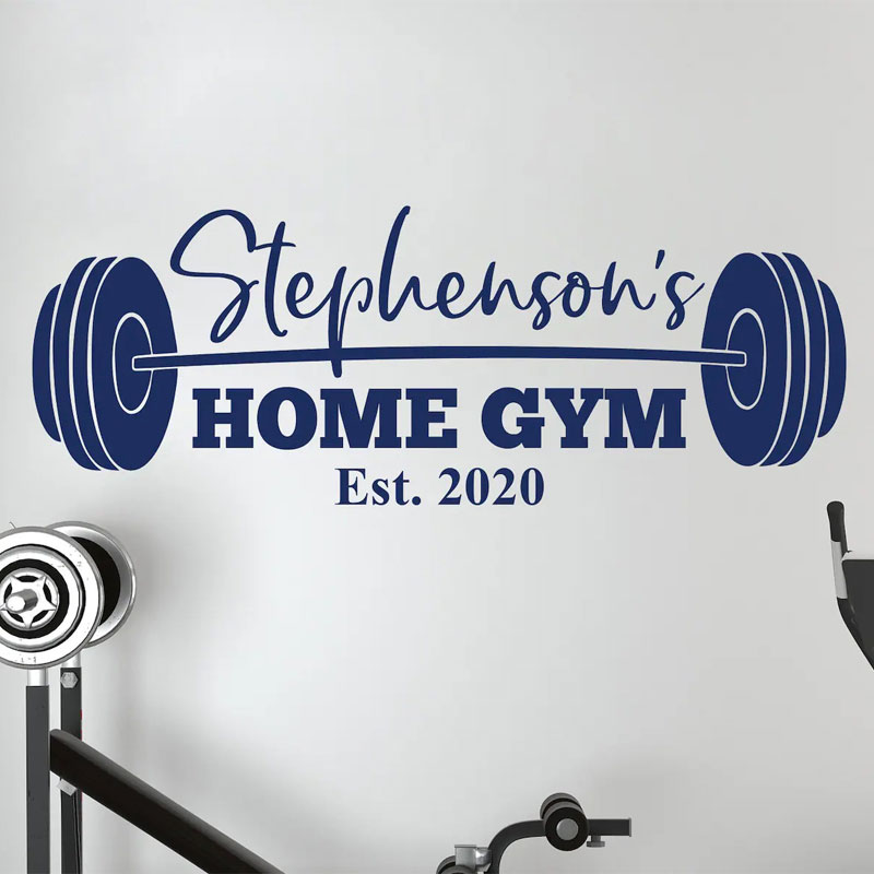 Custom Family Name Gym Wall De - đánh giá và giá Home Gym Names